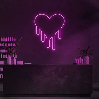 Drip Heart LED Neon Sign