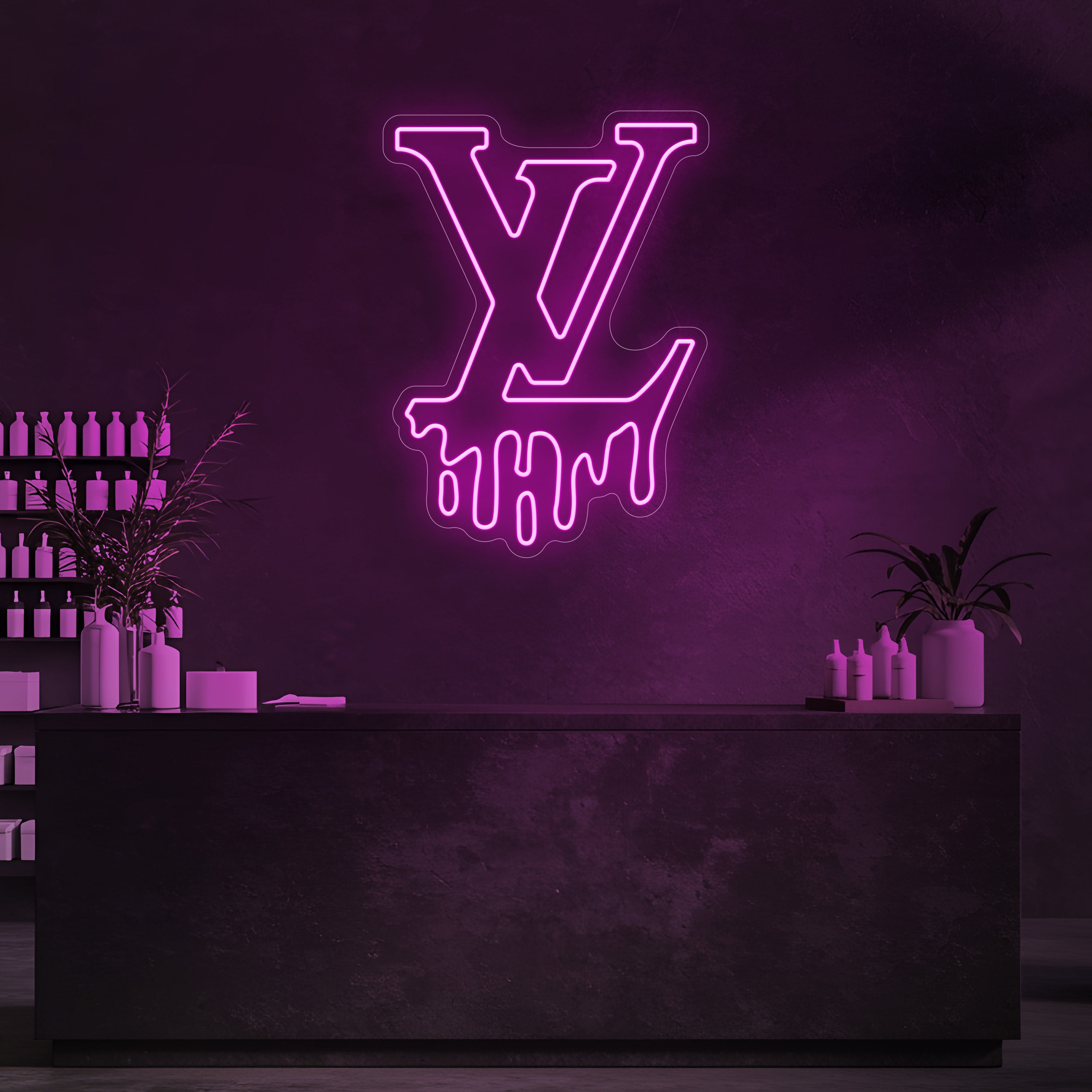 Drip LV LED Neon Sign