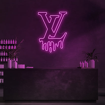 Drip LV LED Neon Sign