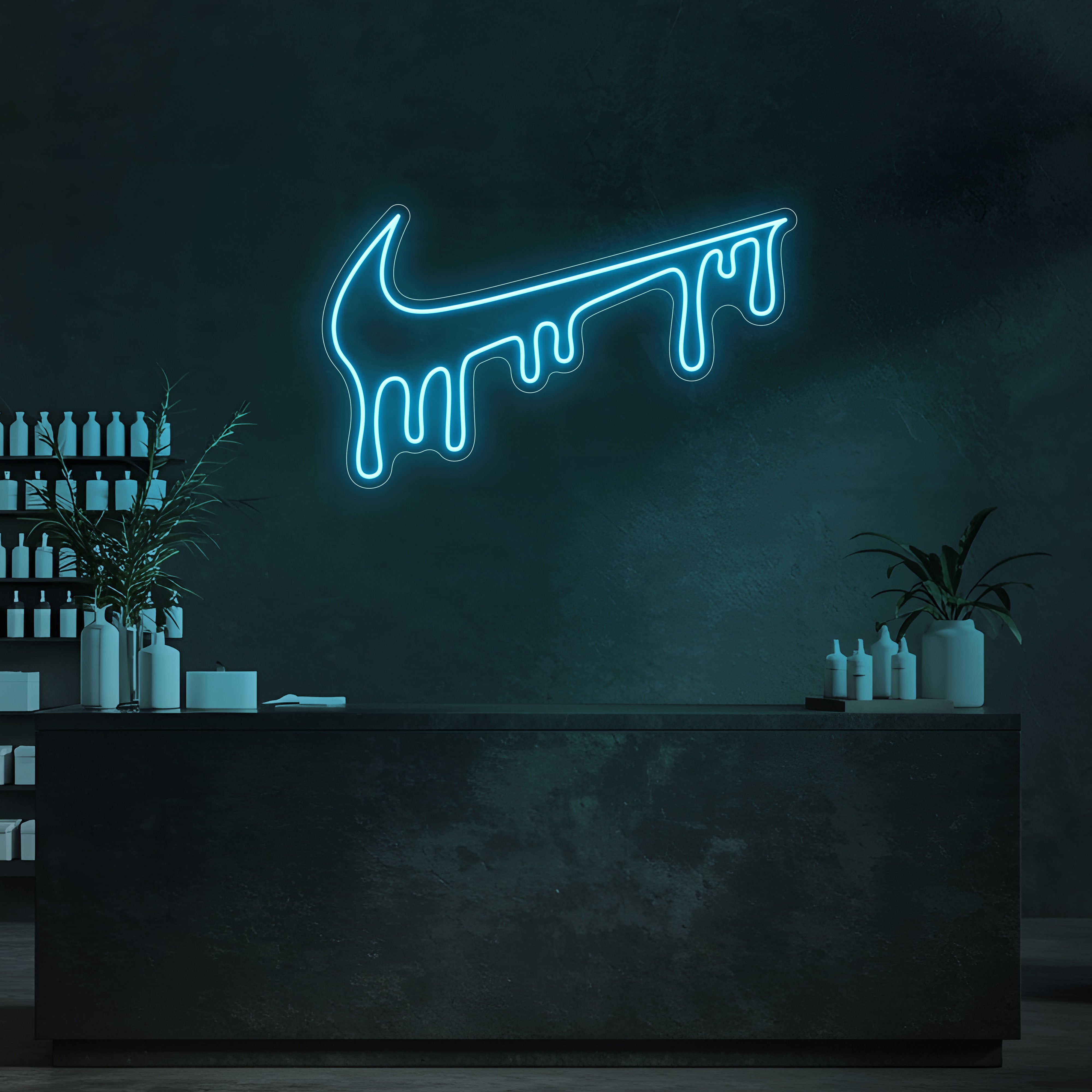 Drip Swoosh LED Neon Sign