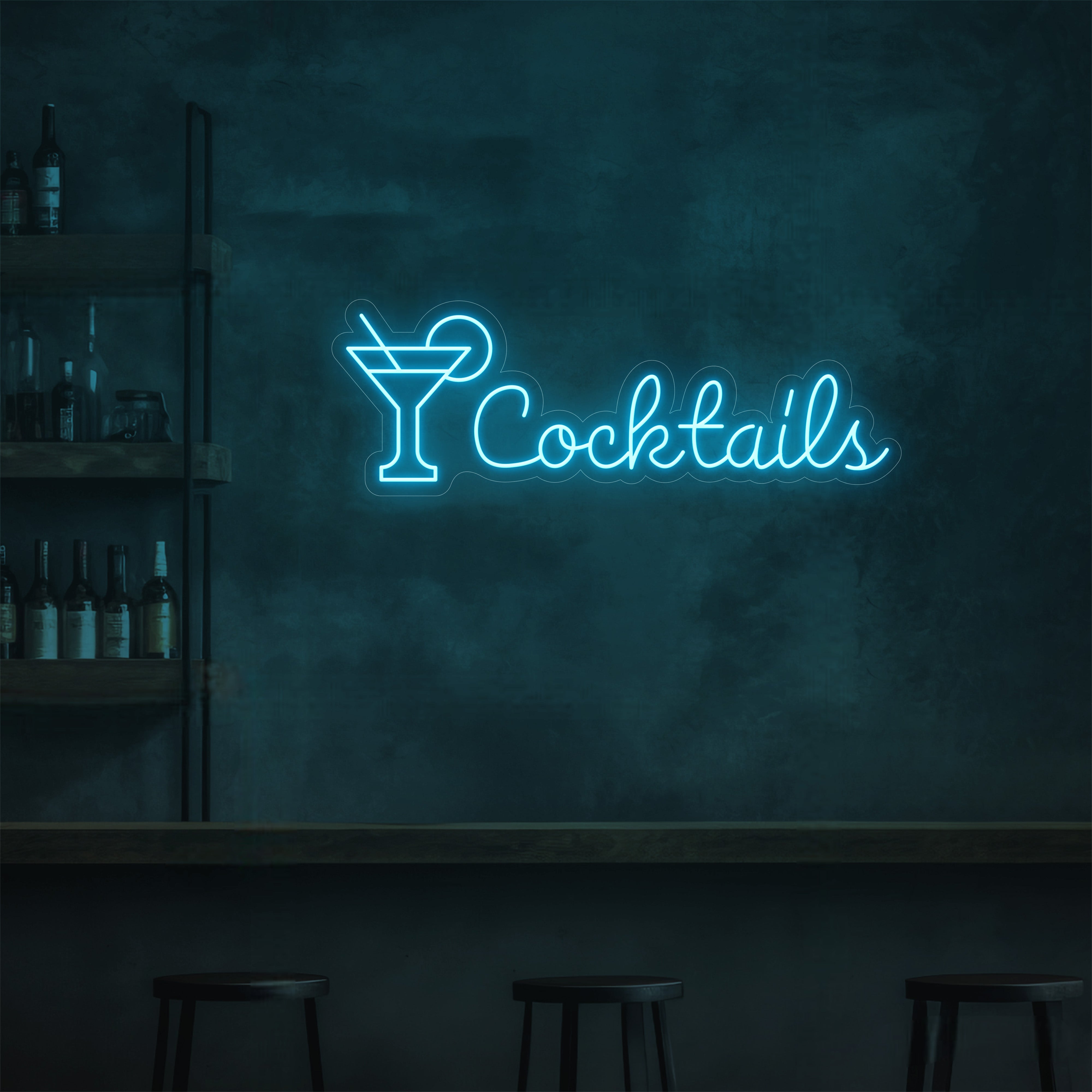 Cocktails Script LED Neon Sign
