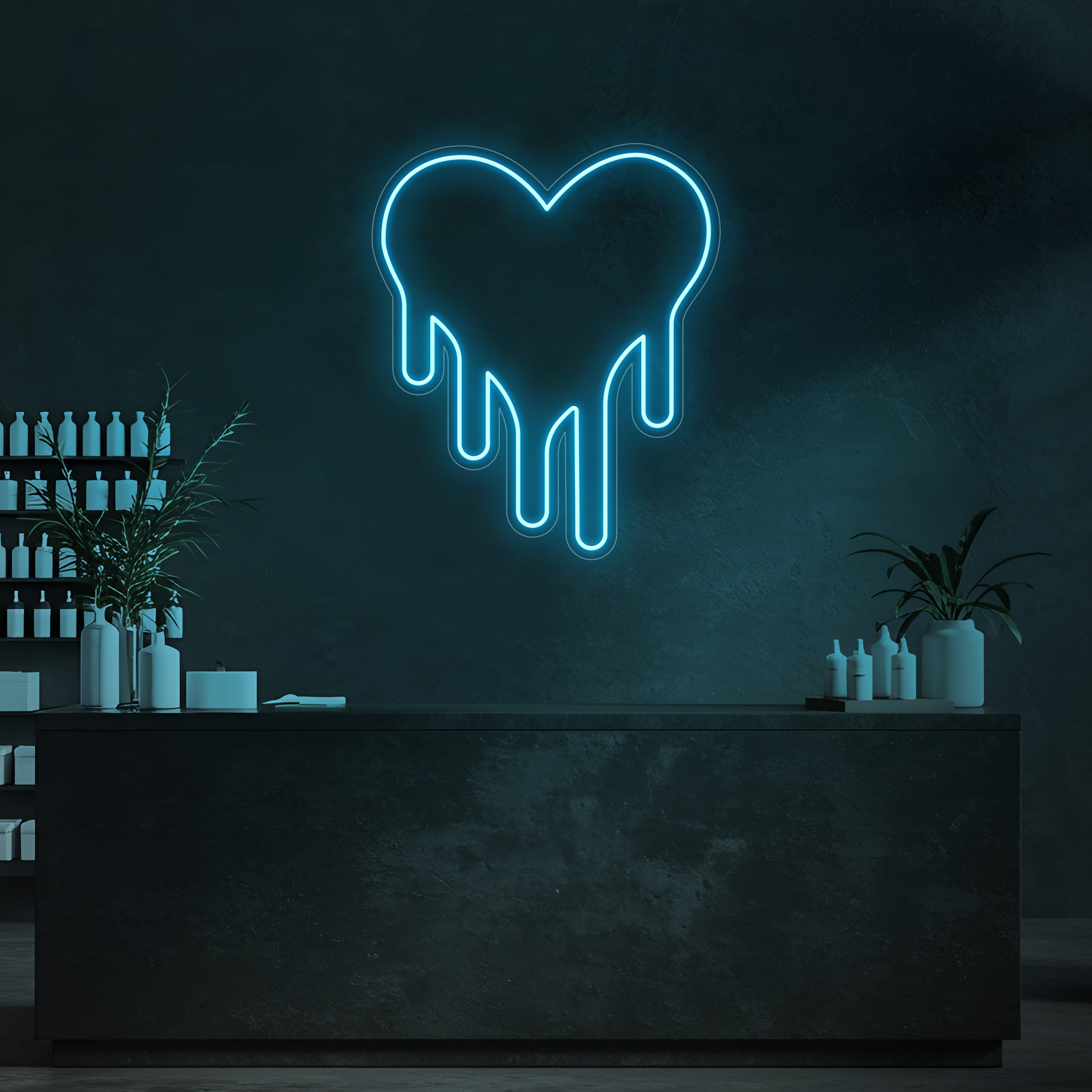 Drip Heart LED Neon Sign