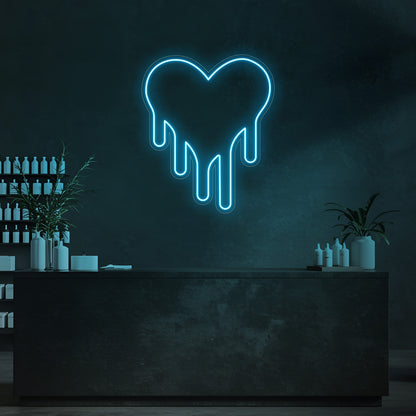 Drip Heart LED Neon Sign
