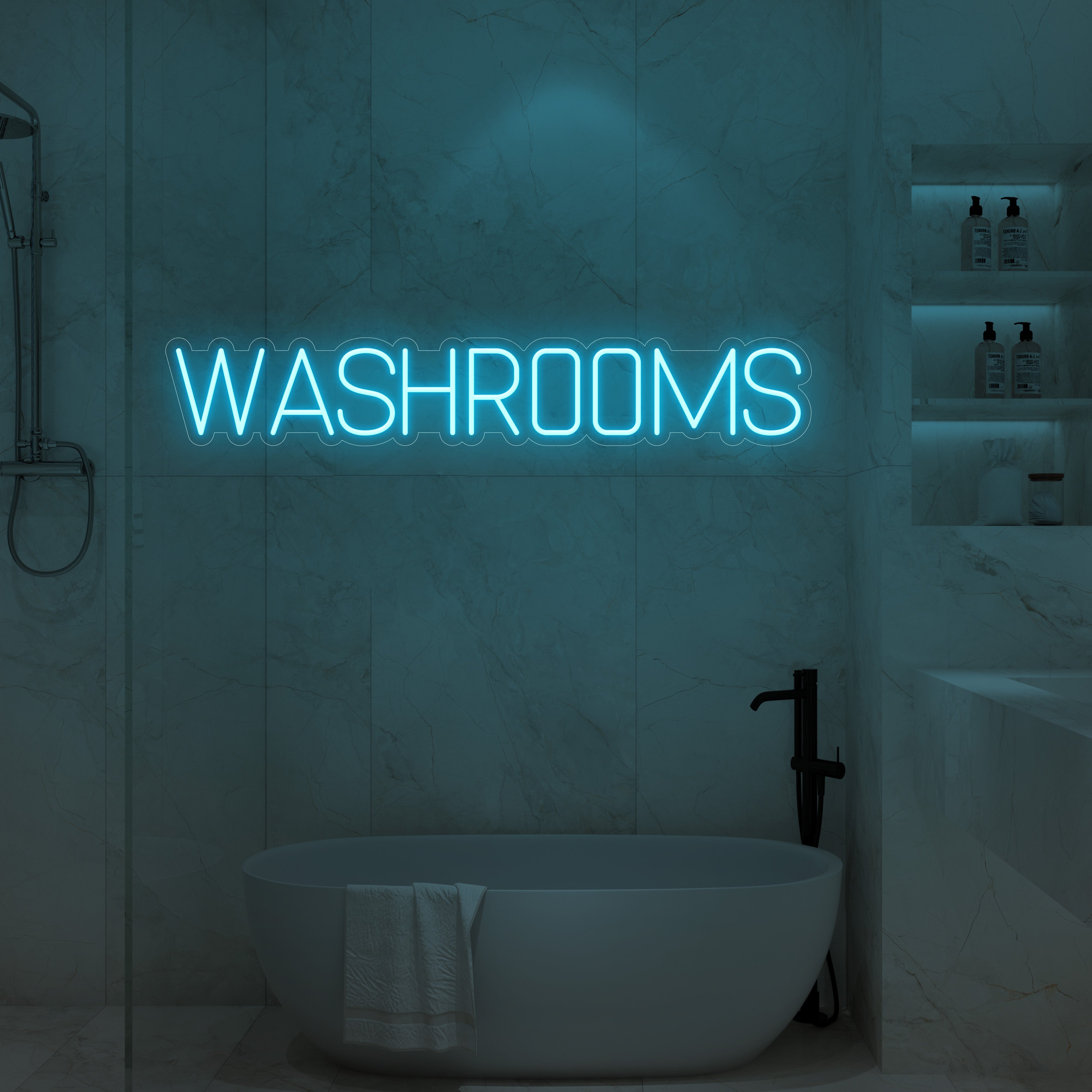 Washrooms LED Neon Sign
