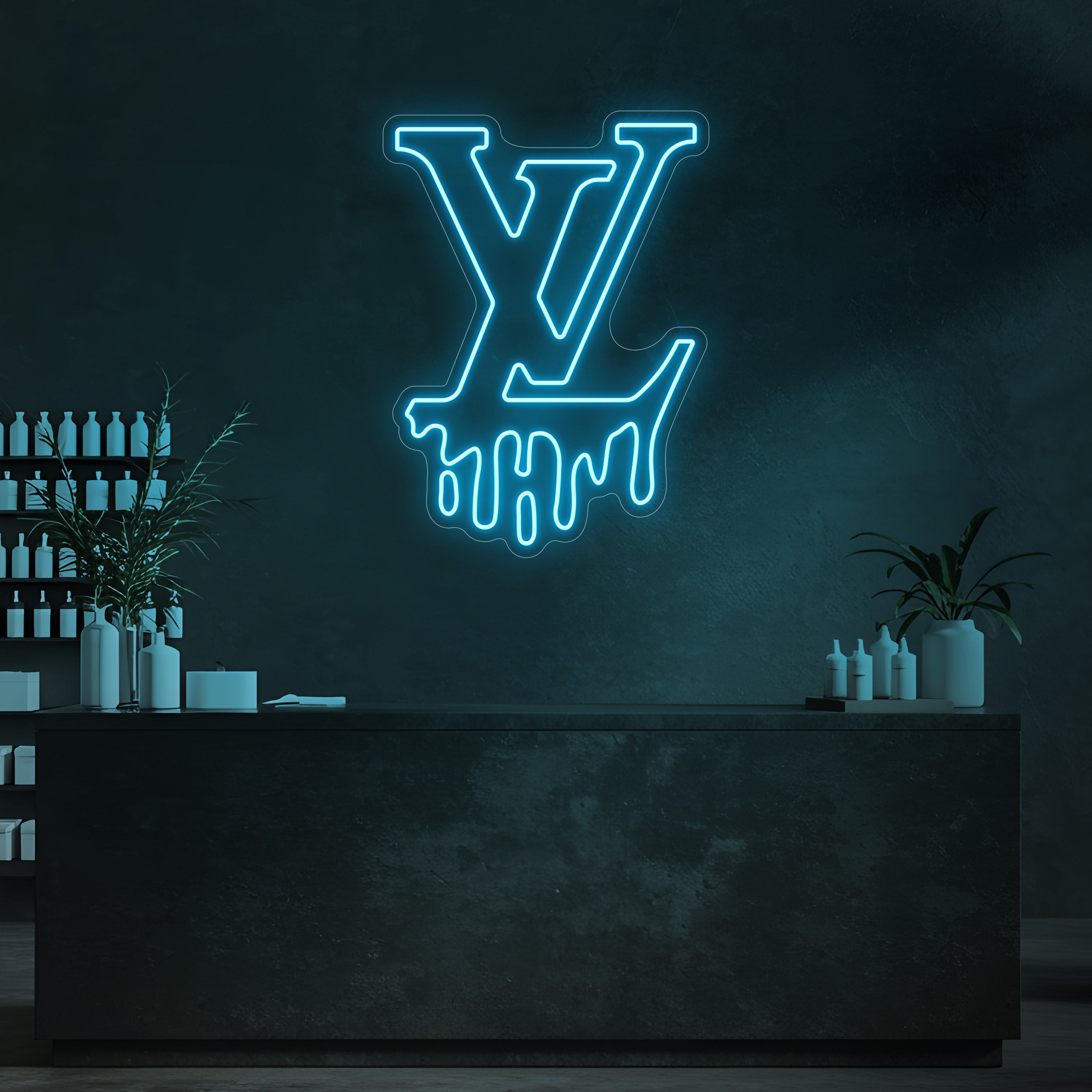 Drip LV LED Neon Sign