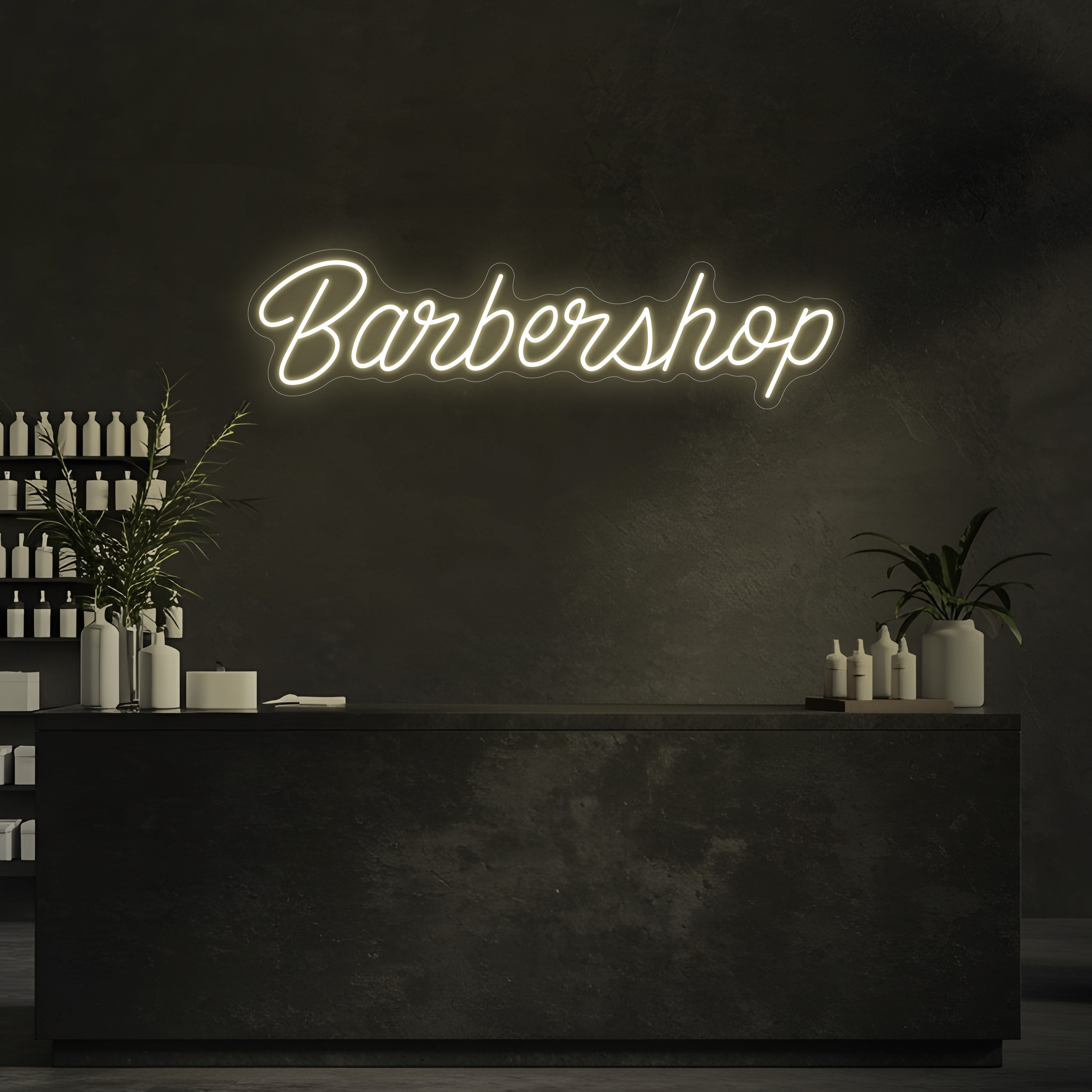Signature Barbershop LED Neon Sign