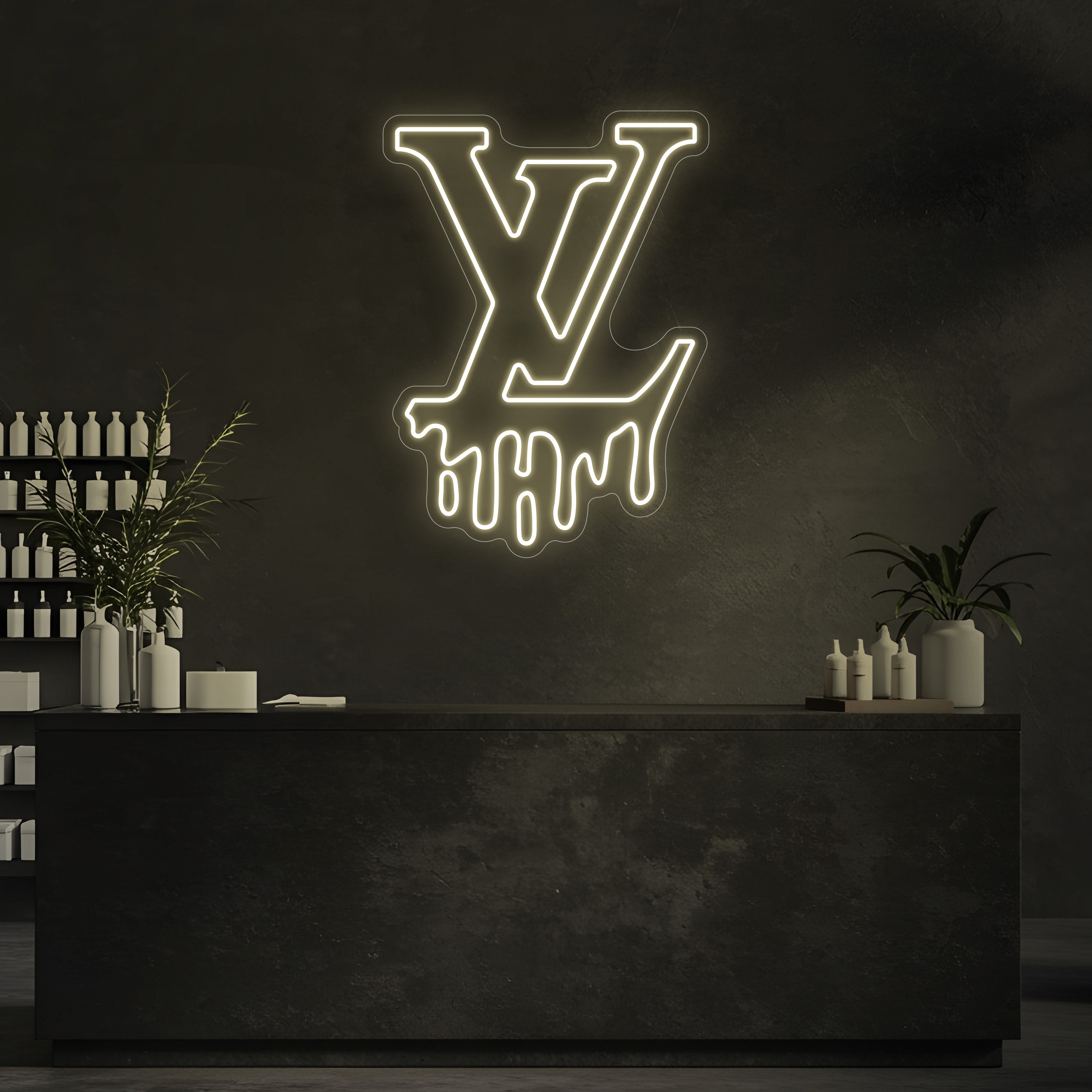 Drip LV LED Neon Sign