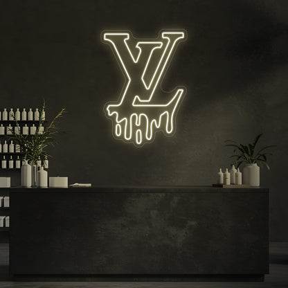 Drip LV LED Neon Sign