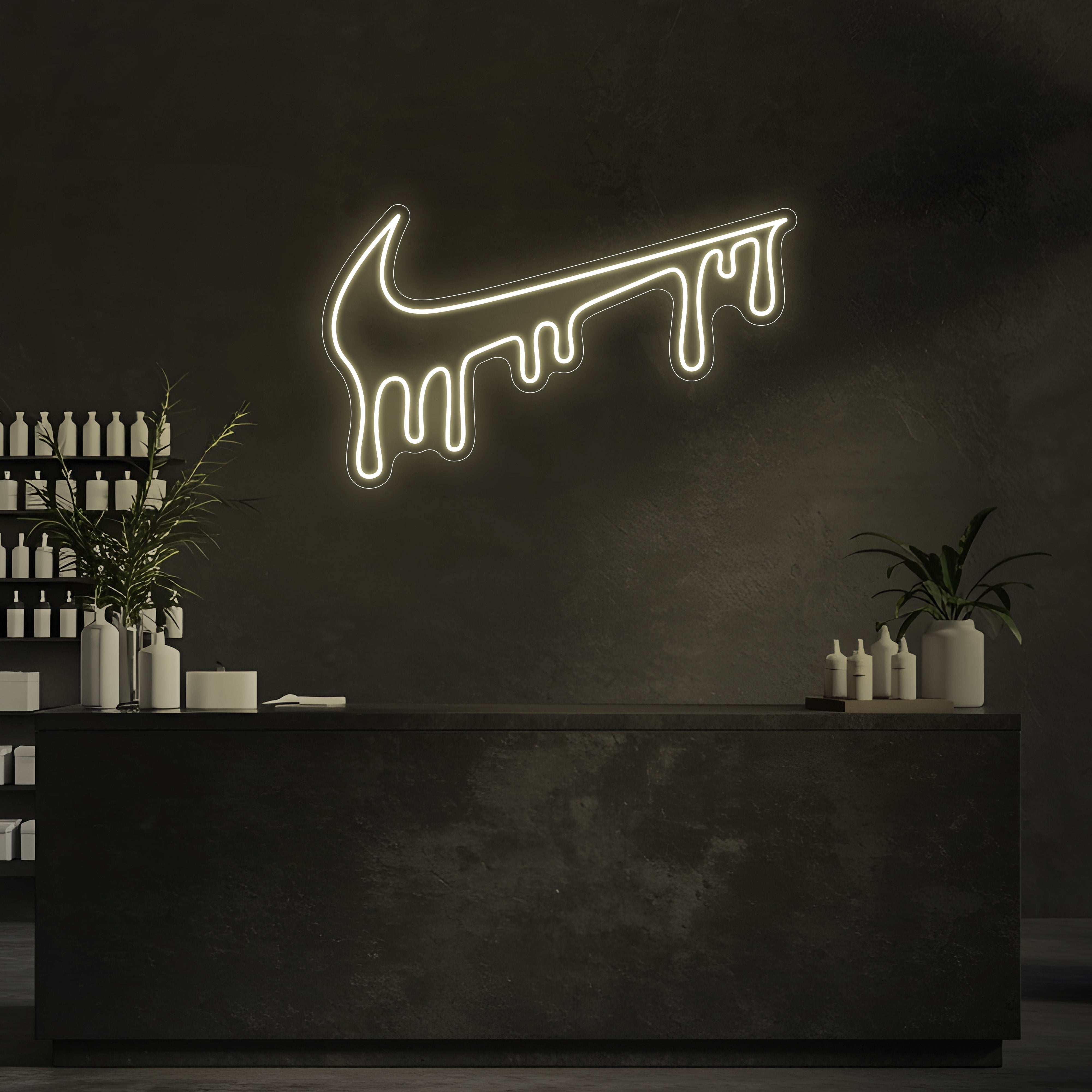 Drip Swoosh LED Neon Sign