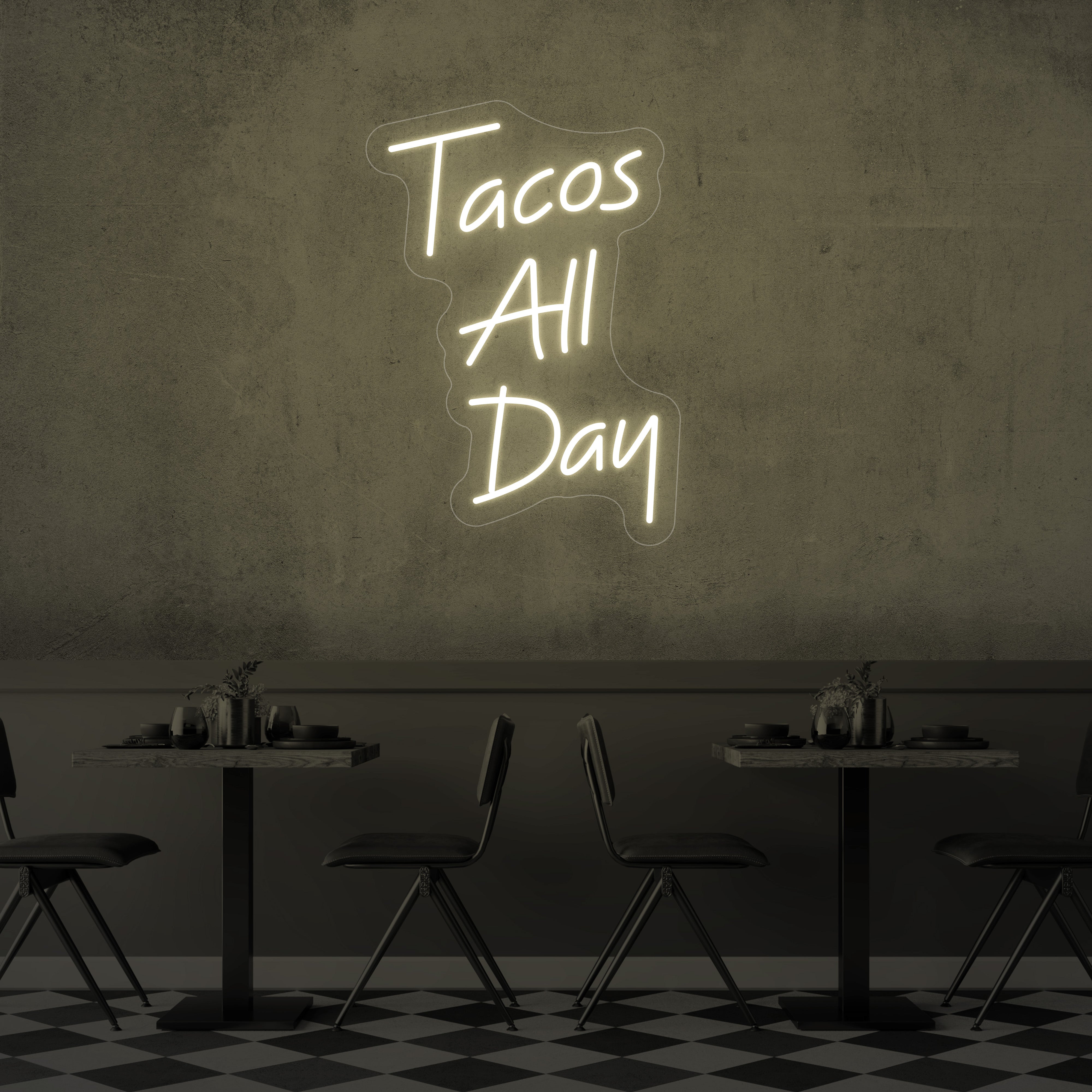 Tacos All Day LED Neon Sign