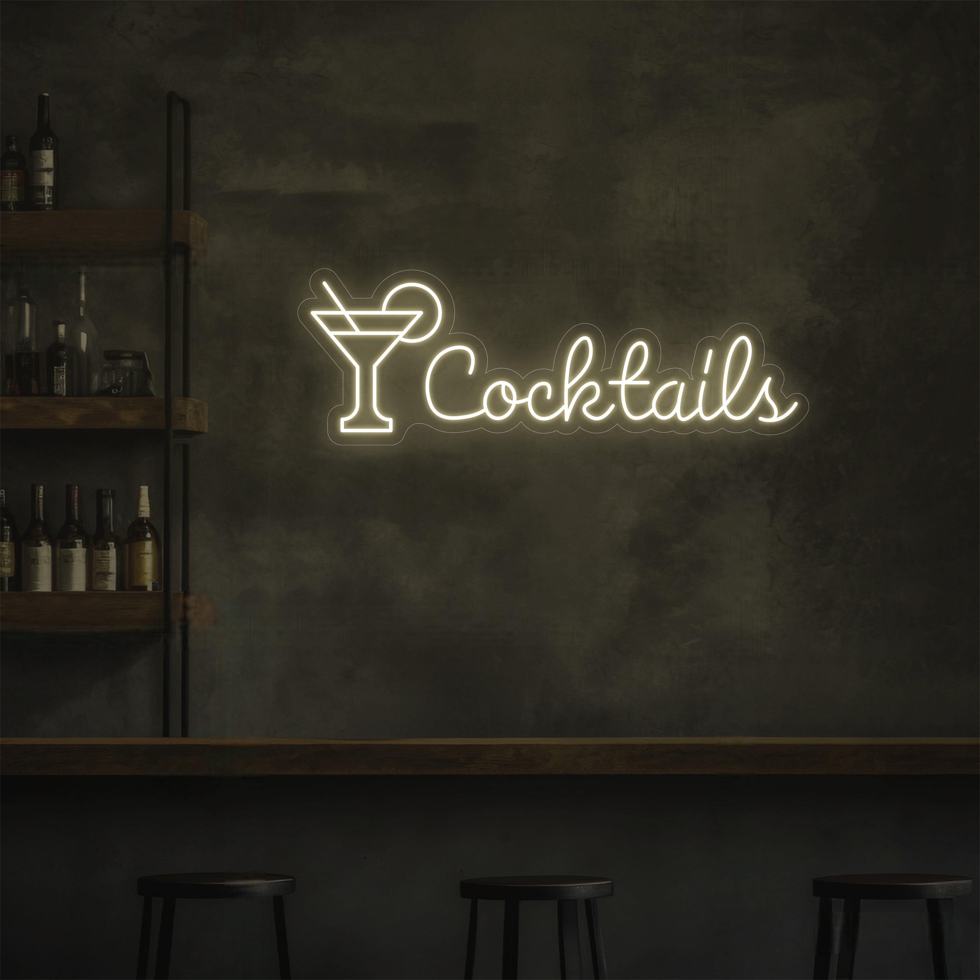 Cocktails Script LED Neon Sign