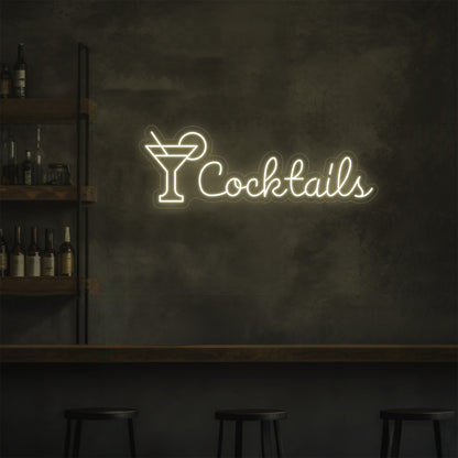 Cocktails Script LED Neon Sign