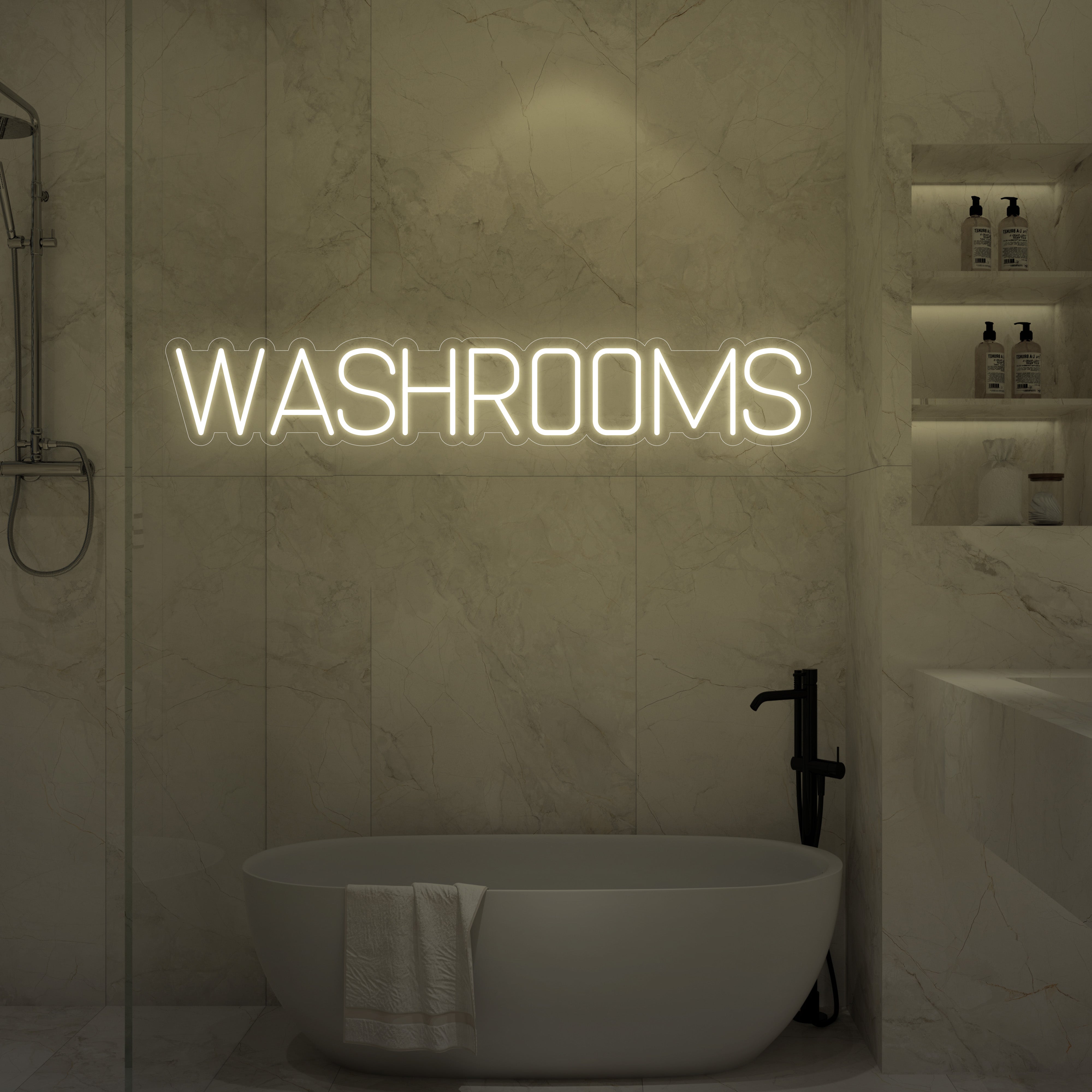 Washrooms LED Neon Sign