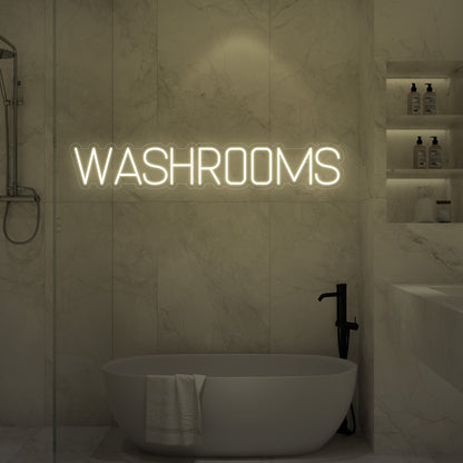 Washrooms LED Neon Sign