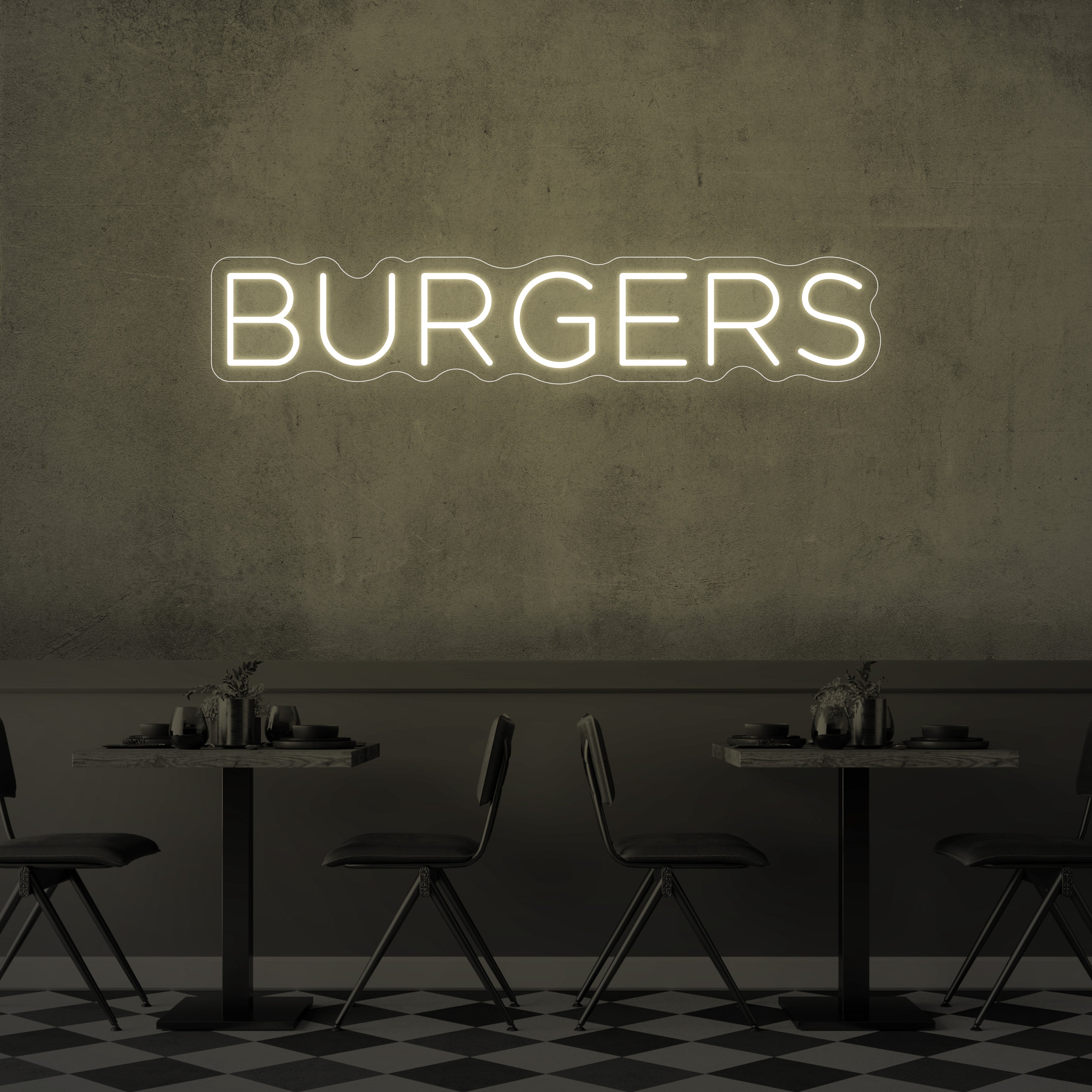 Burgers LED Neon Sign