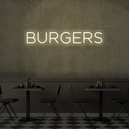 Burgers LED Neon Sign