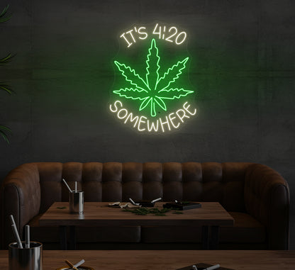 It's 4:20 Somewhere LED Neon Sign