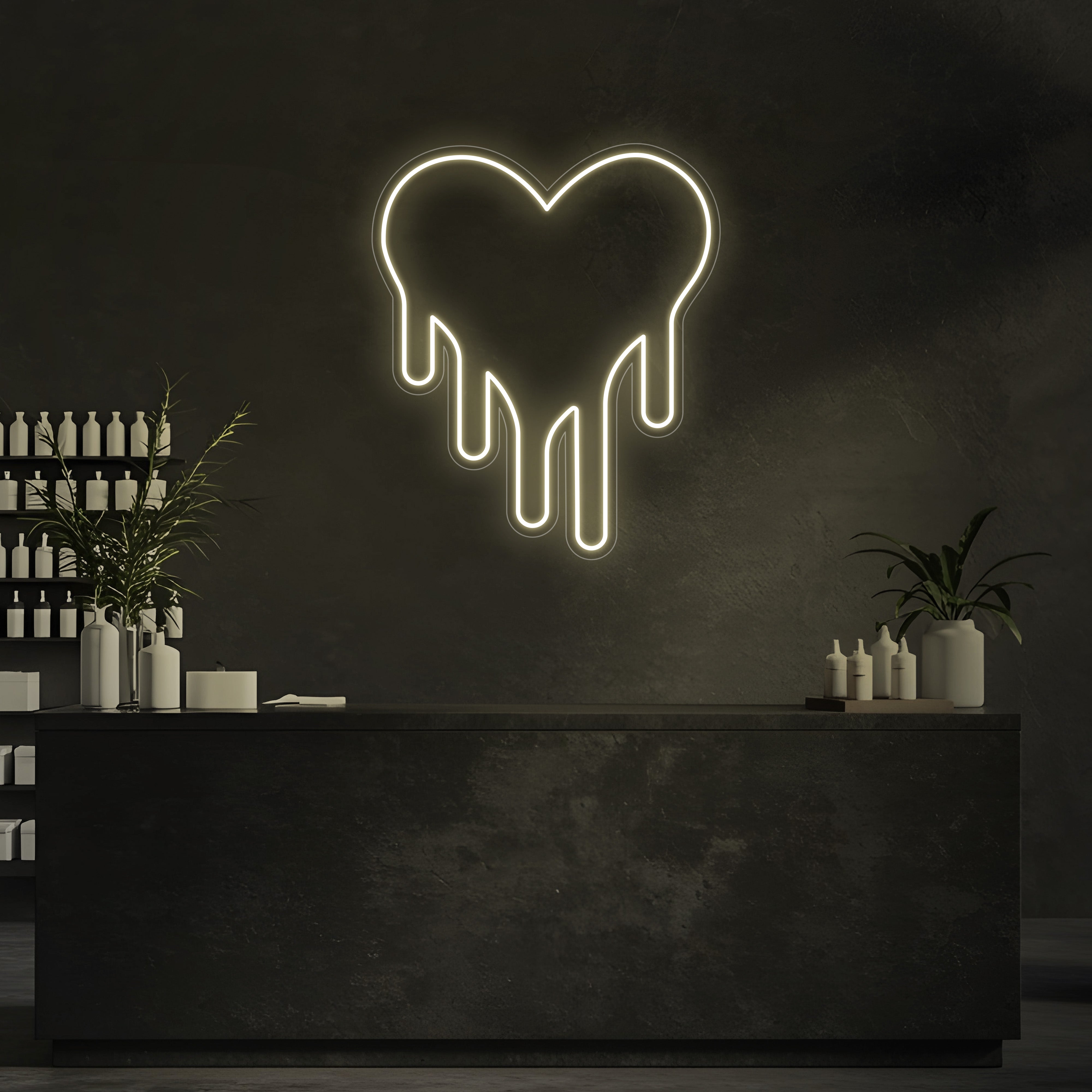 Drip Heart LED Neon Sign