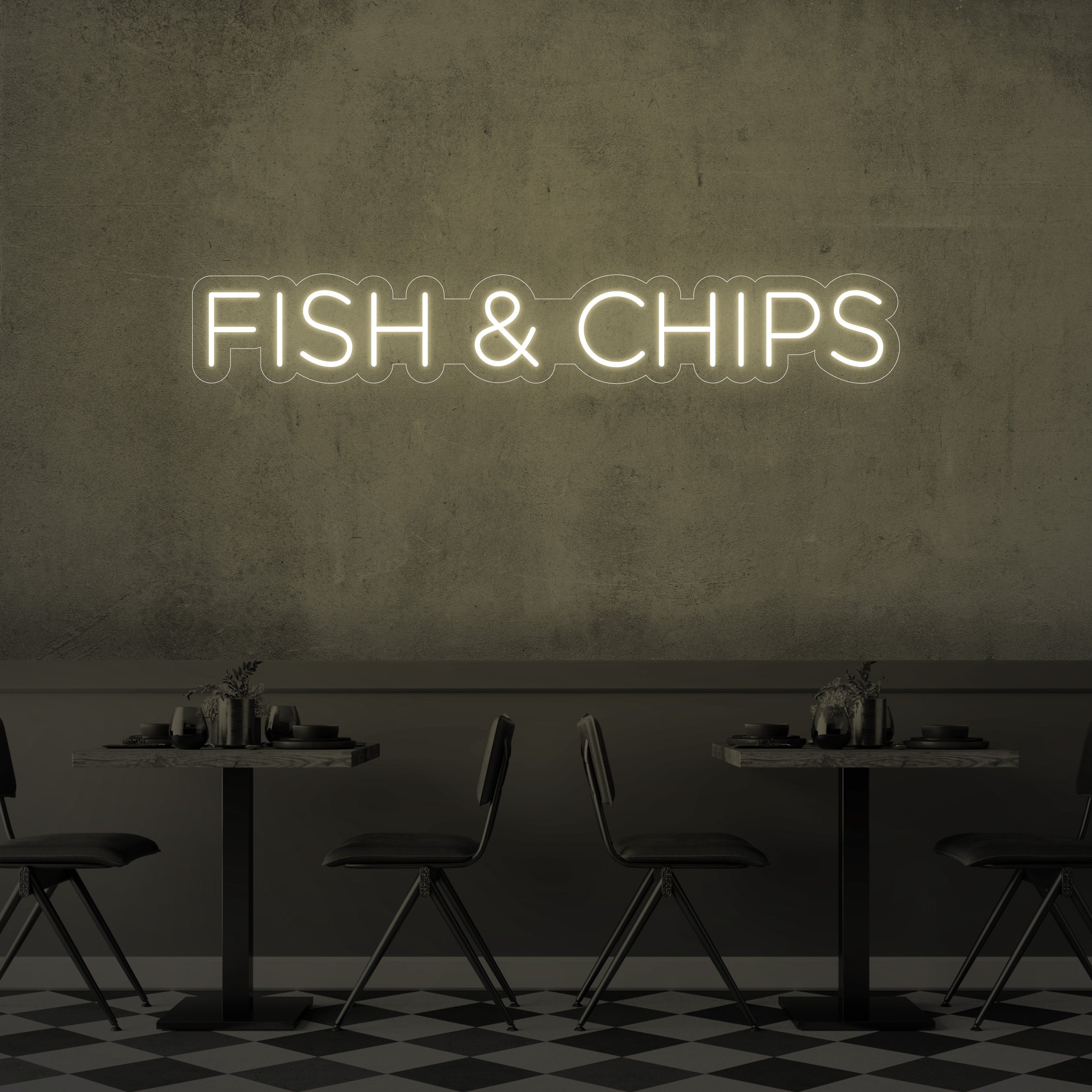 Fish & Chips LED Neon Sign