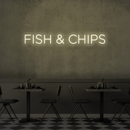 Fish & Chips LED Neon Sign