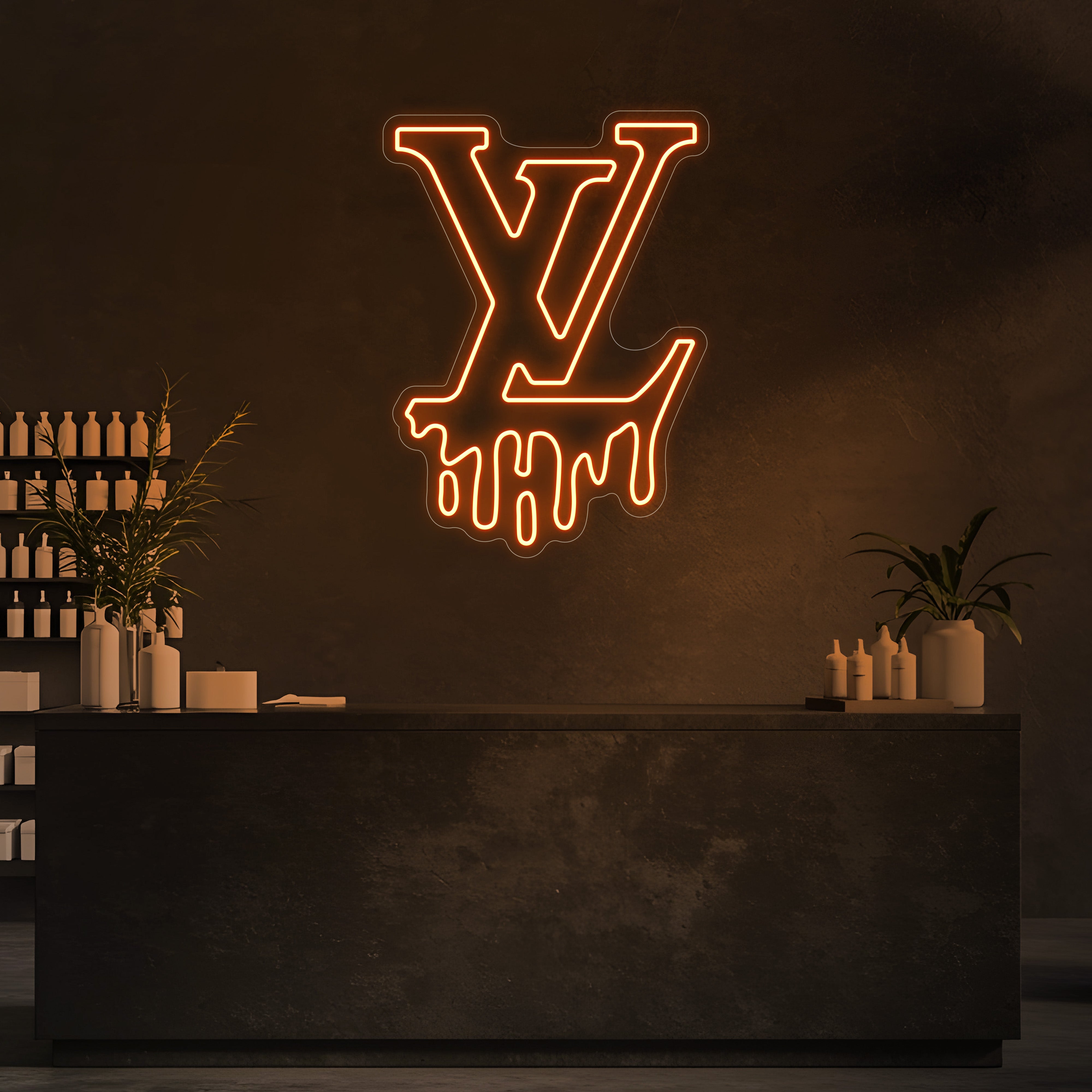 Drip LV LED Neon Sign