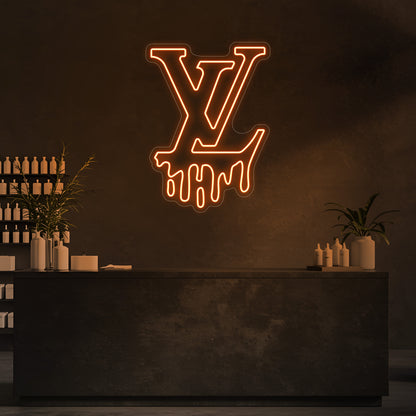 Drip LV LED Neon Sign