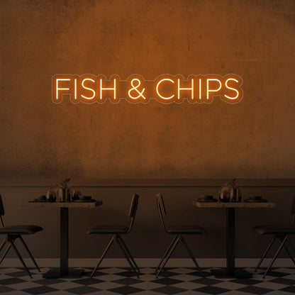 Fish & Chips LED Neon Sign