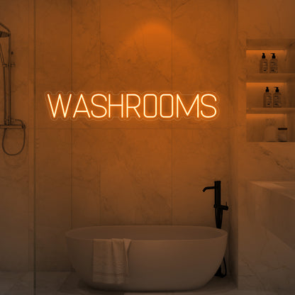 Washrooms LED Neon Sign
