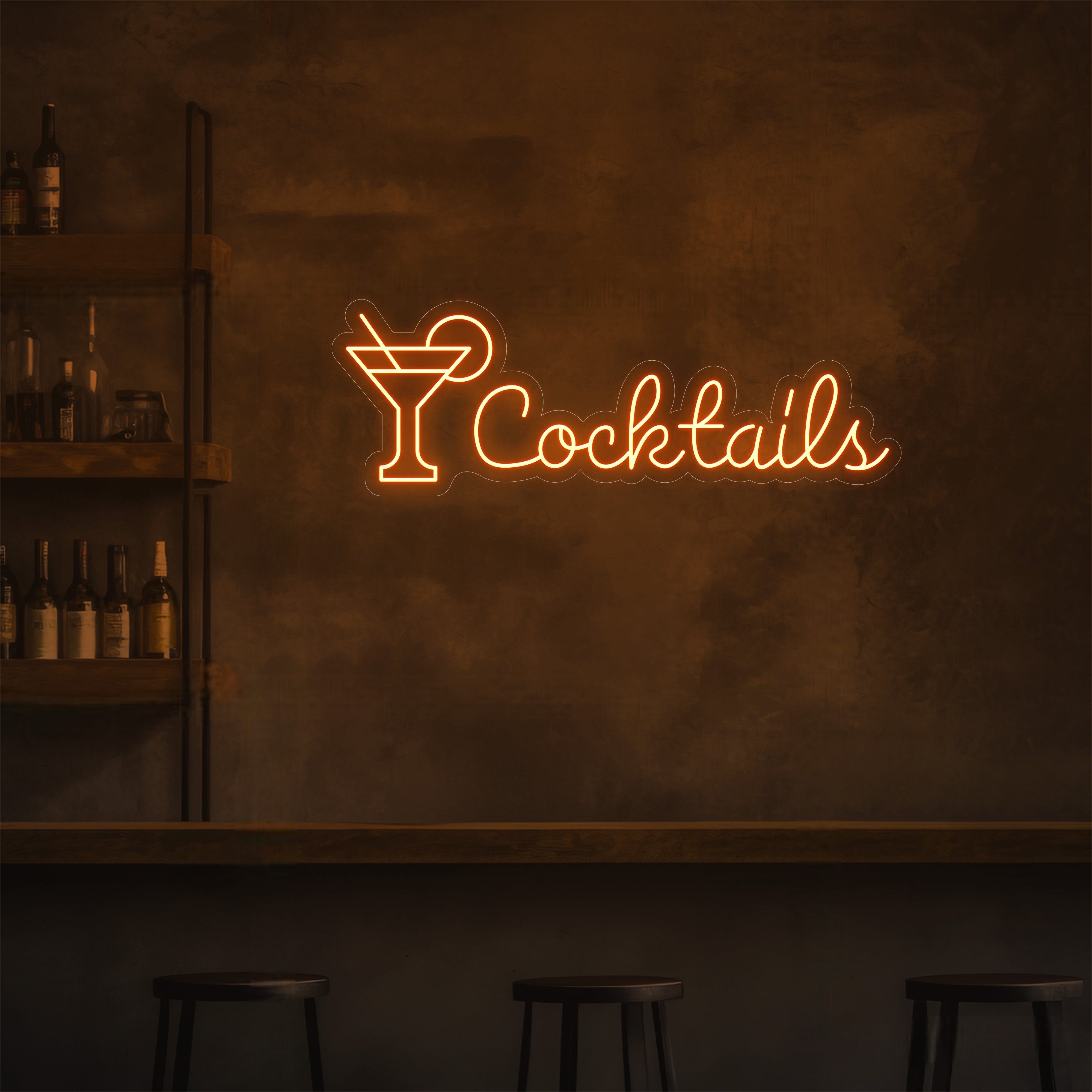 Cocktails Script LED Neon Sign