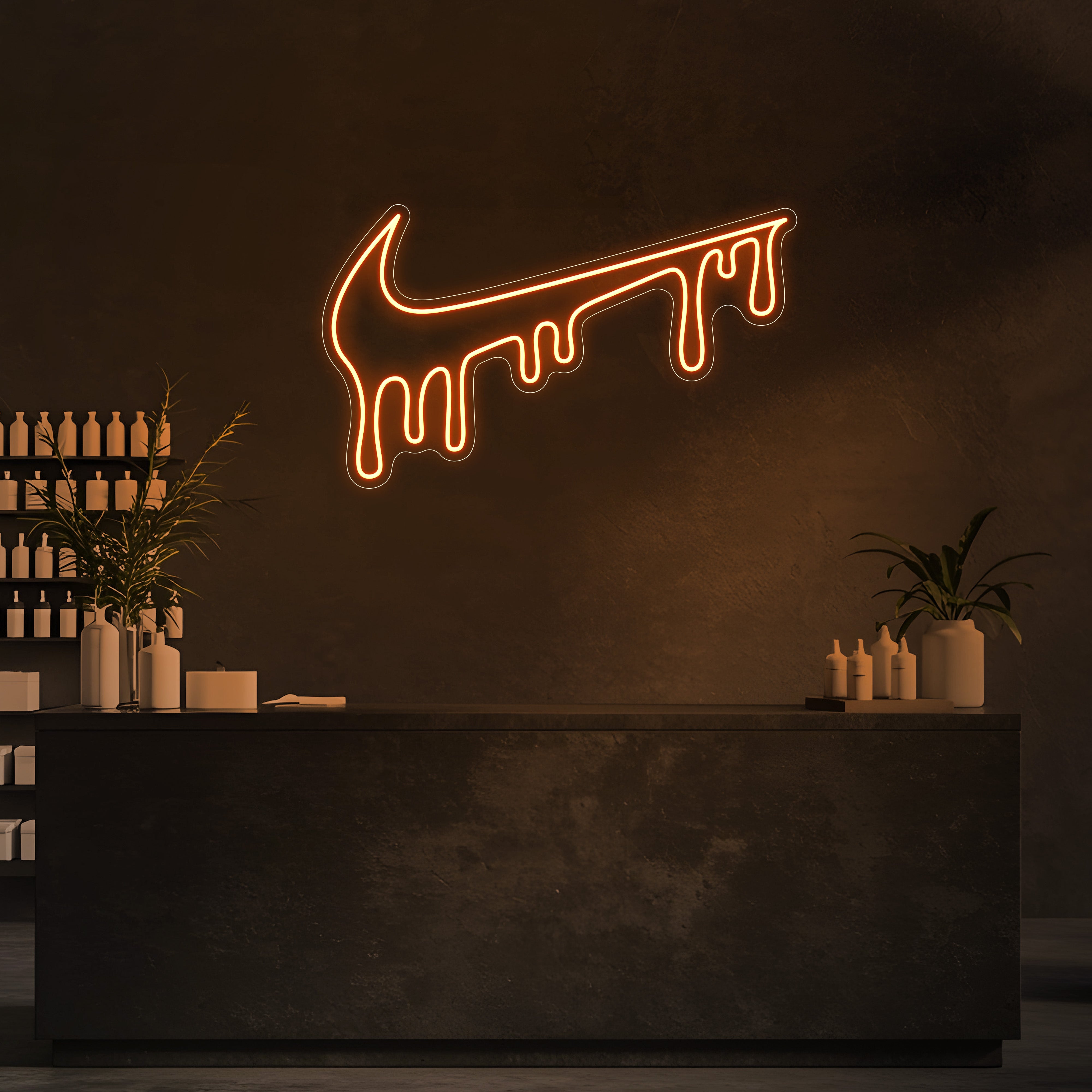 Drip Swoosh LED Neon Sign