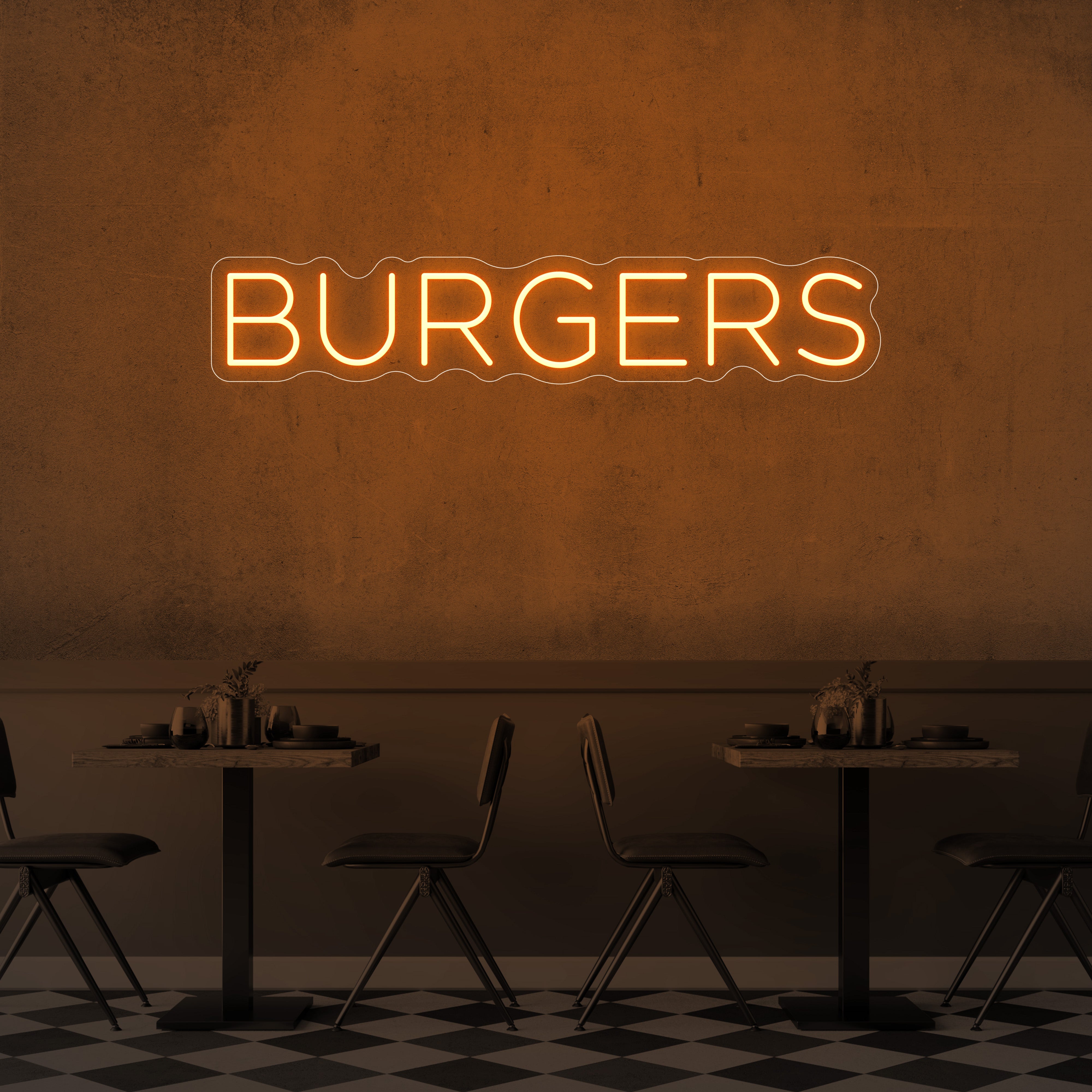Burgers LED Neon Sign