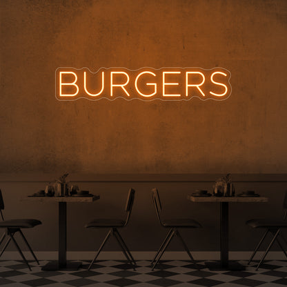 Burgers LED Neon Sign