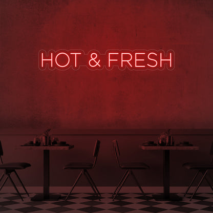Hot & Fresh LED Neon Sign