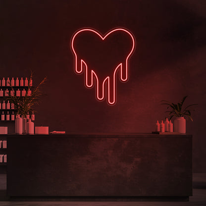 Drip Heart LED Neon Sign