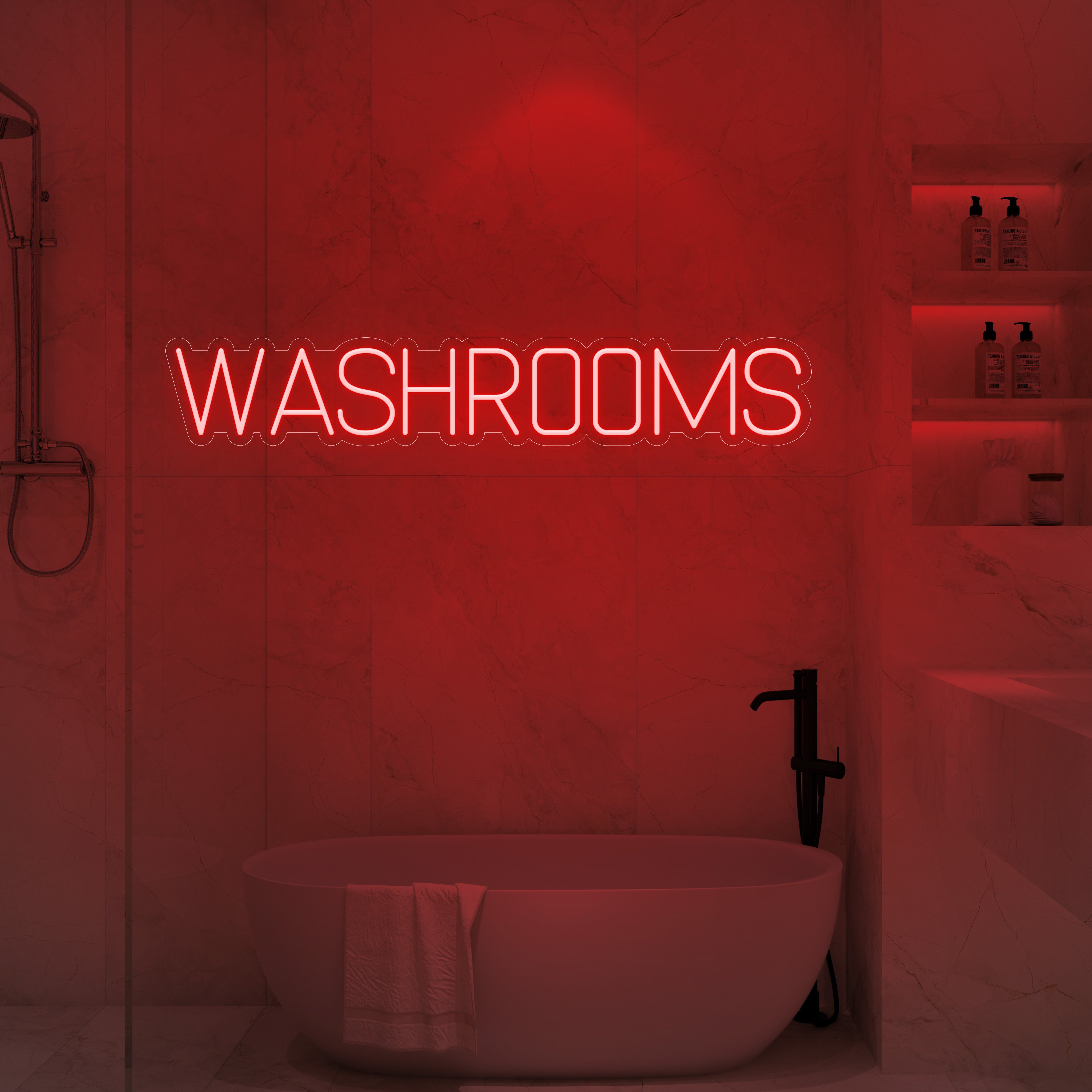 Washrooms LED Neon Sign