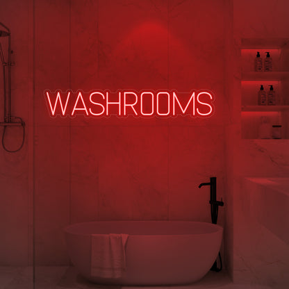 Washrooms LED Neon Sign