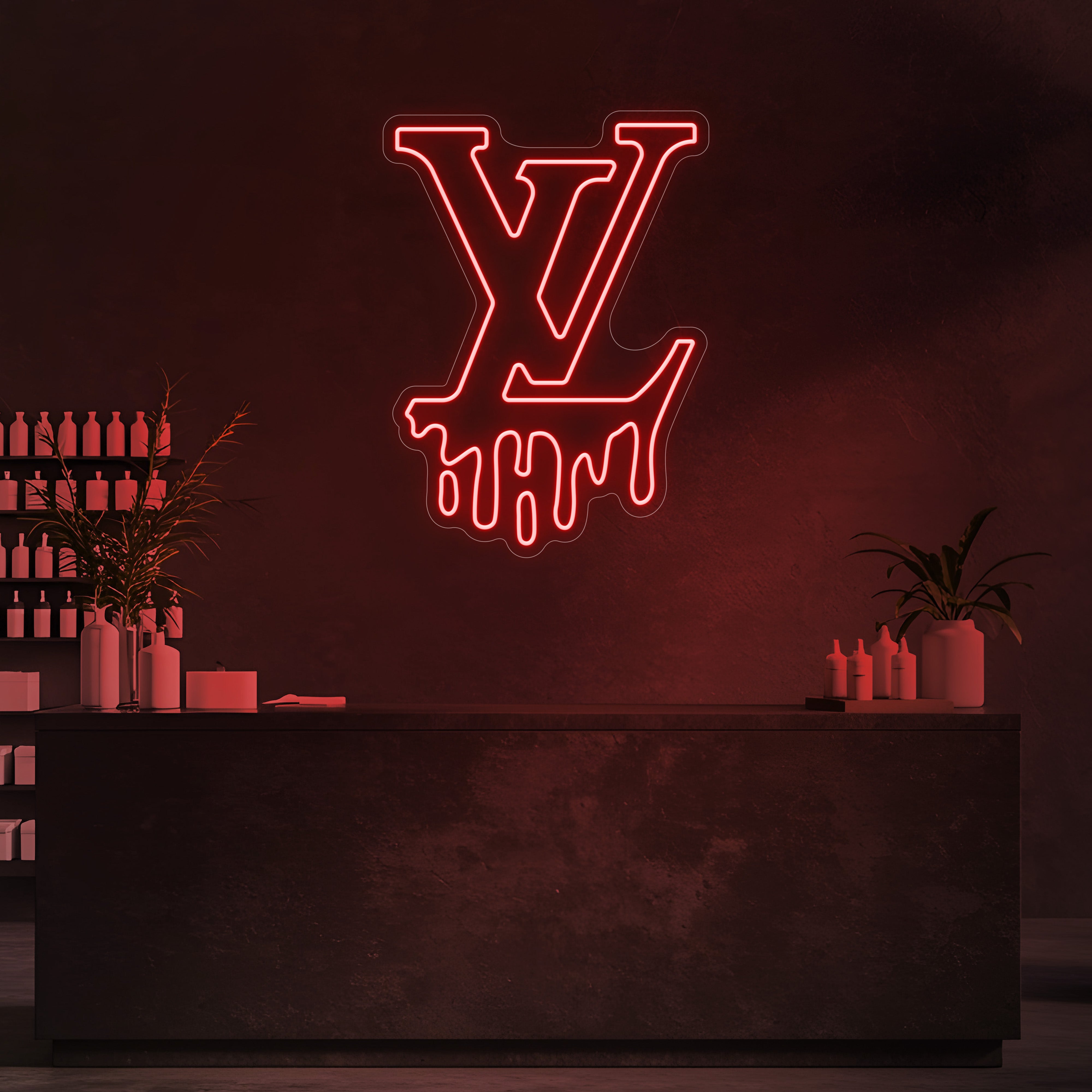 Drip LV LED Neon Sign