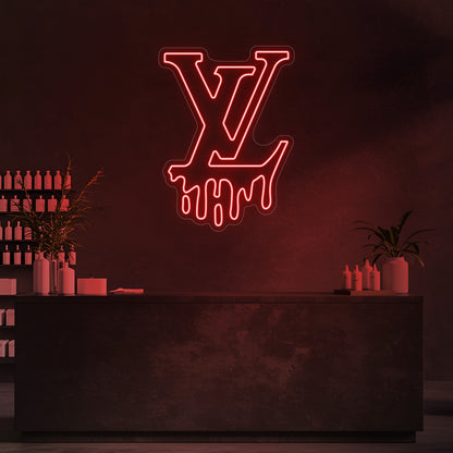 Drip LV LED Neon Sign