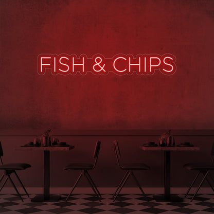 Fish & Chips LED Neon Sign