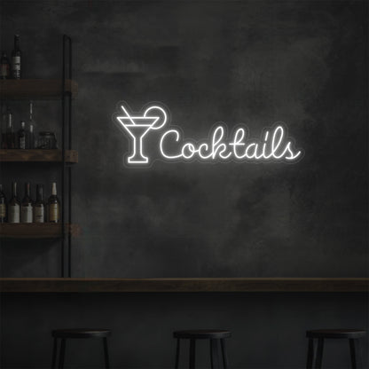 Cocktails Script LED Neon Sign