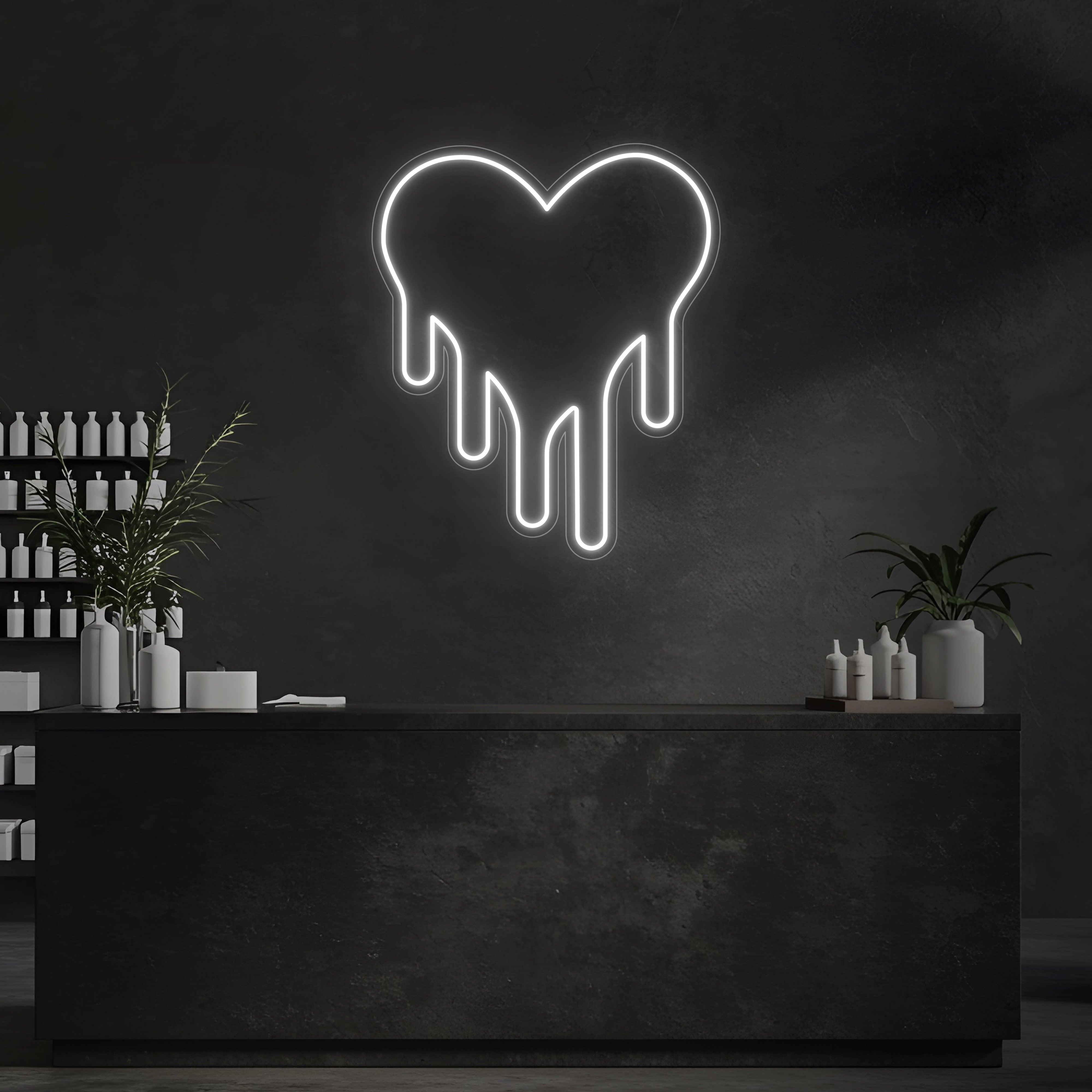 Drip Heart LED Neon Sign