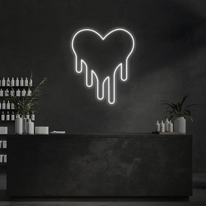Drip Heart LED Neon Sign