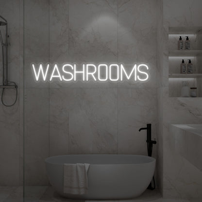 Washrooms LED Neon Sign
