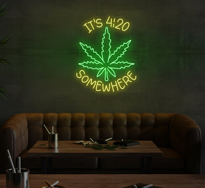 It's 4:20 Somewhere LED Neon Sign