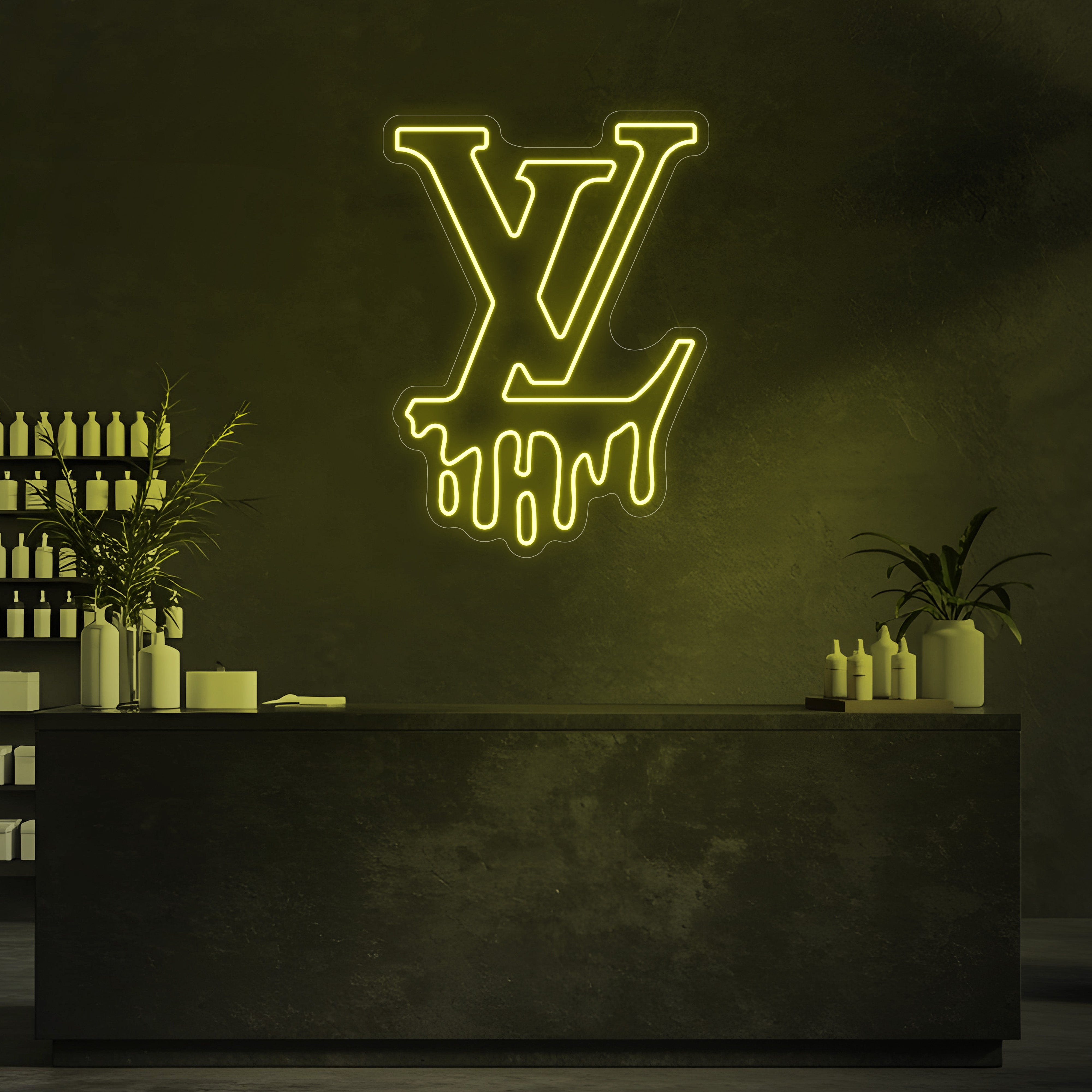 Drip LV LED Neon Sign