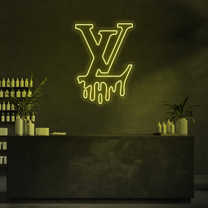 Drip LV LED Neon Sign