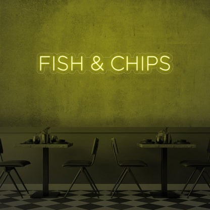 Fish & Chips LED Neon Sign