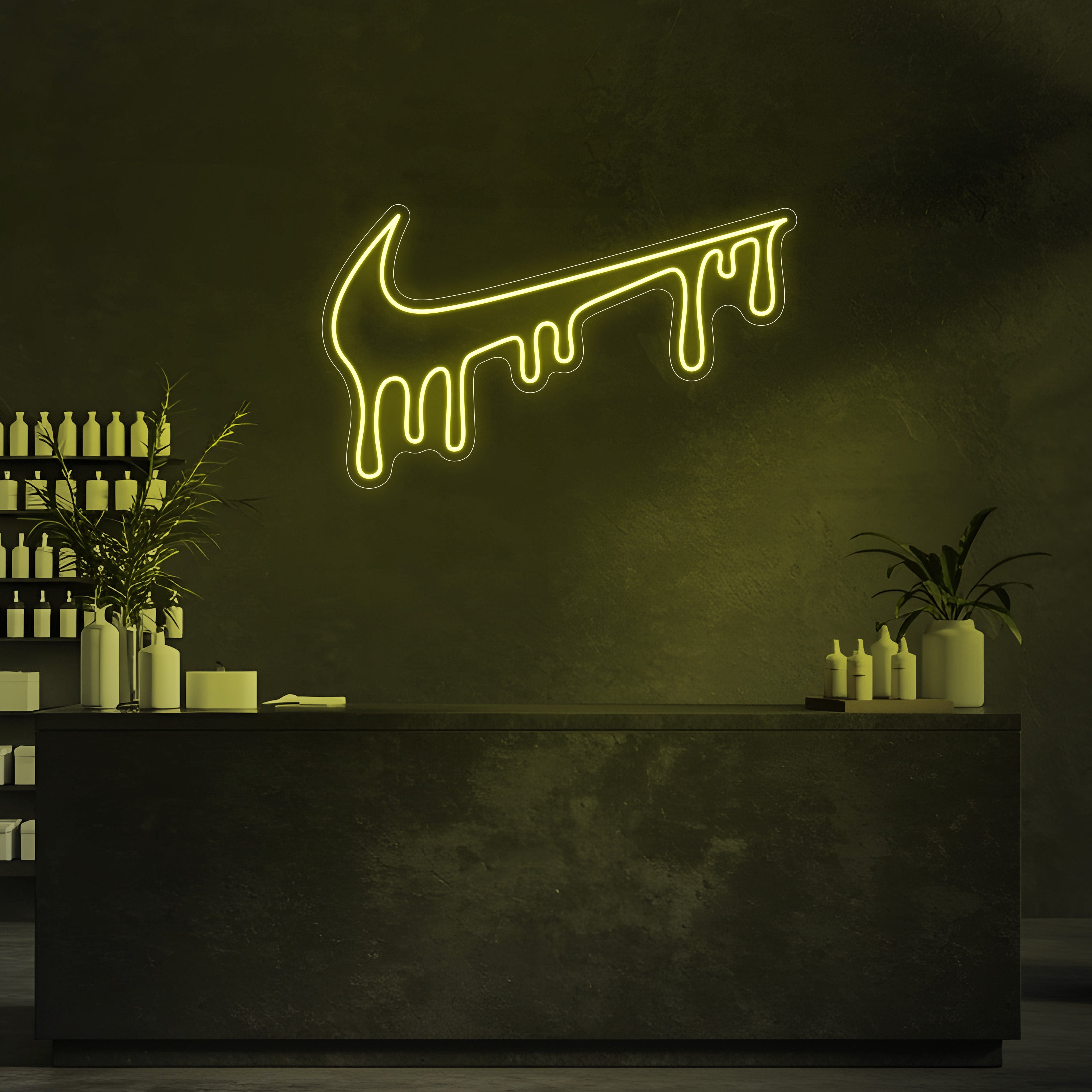 Drip Swoosh LED Neon Sign