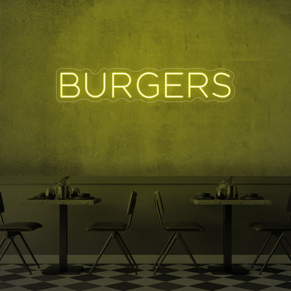 Burgers LED Neon Sign