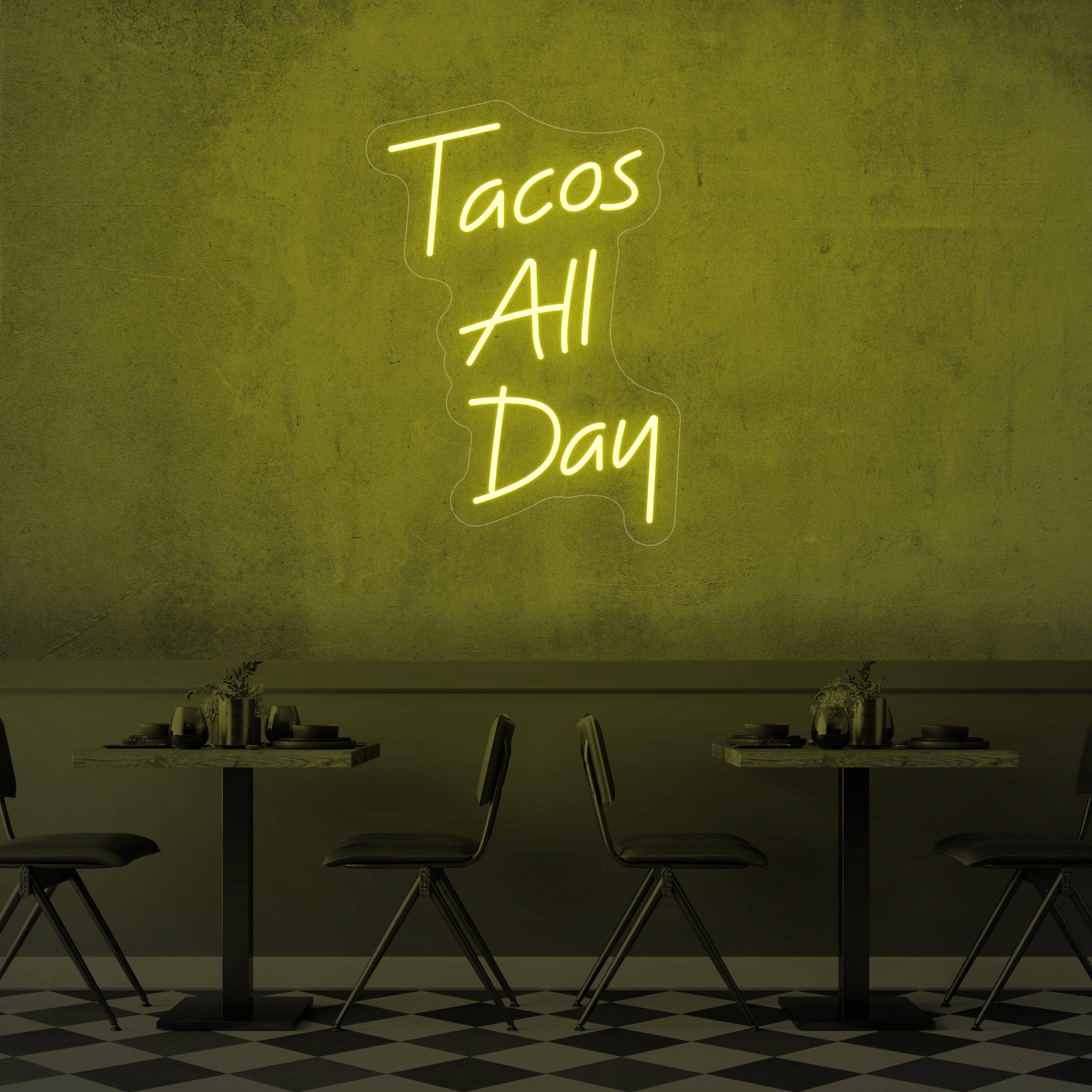 Tacos All Day LED Neon Sign